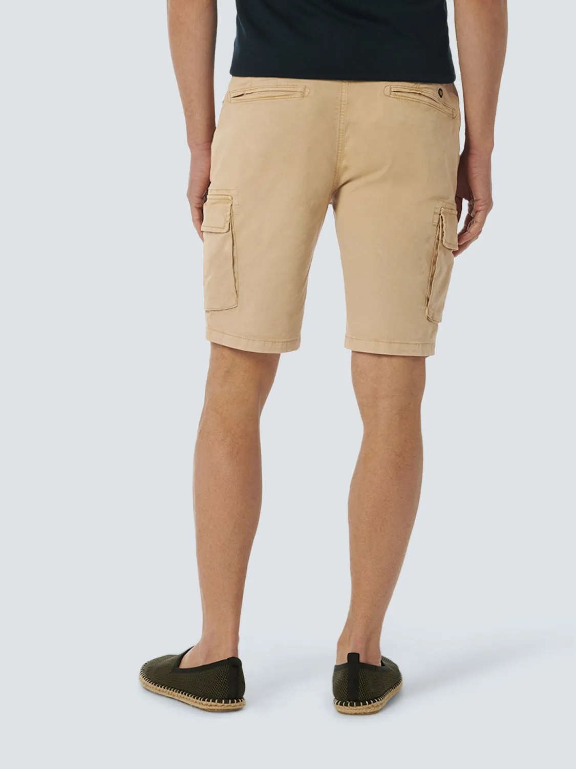 Short Cargo Garment Dyed   Stone Washed Stretch | Sand