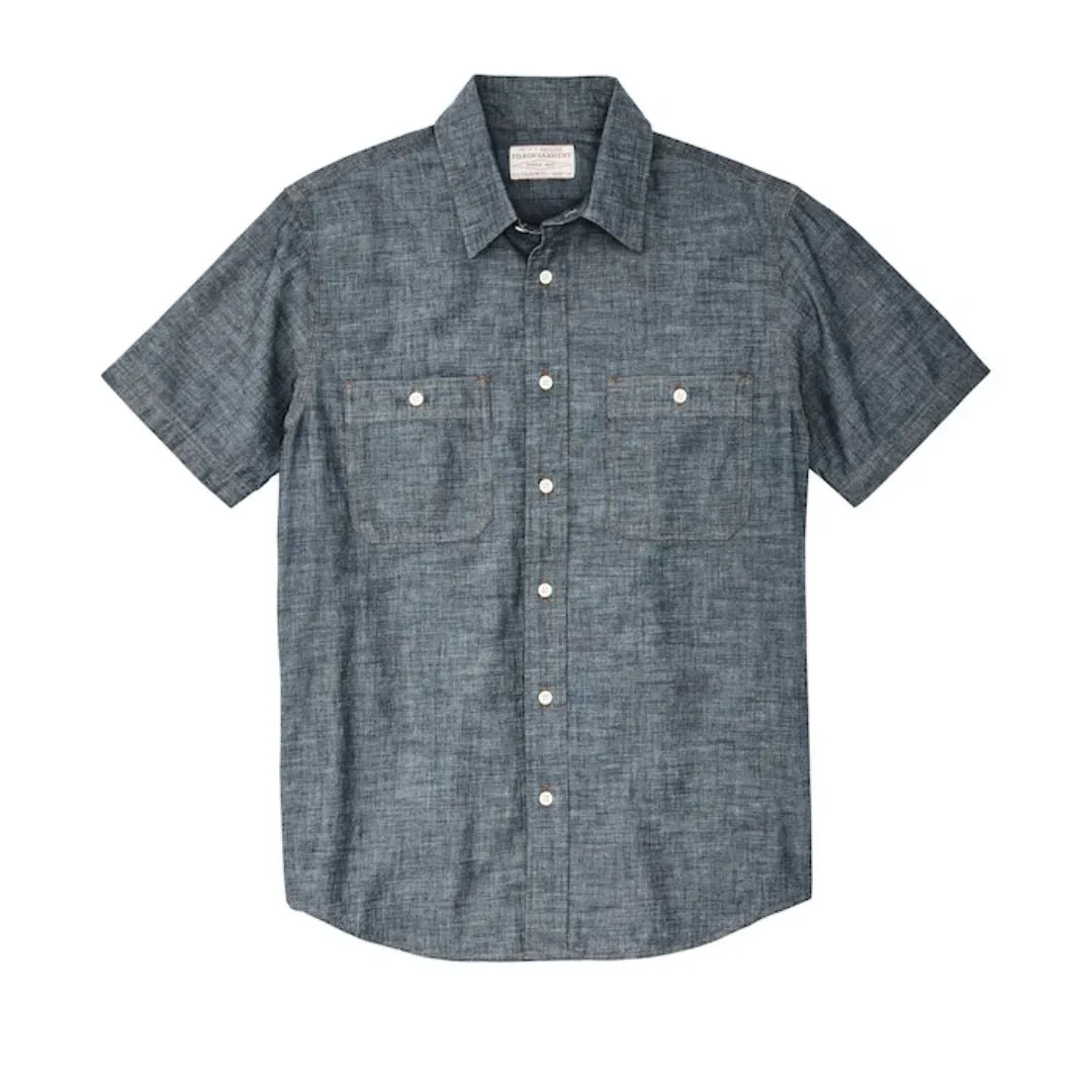 Short Sleeve Chambray Shirt (Indigo Chambray)