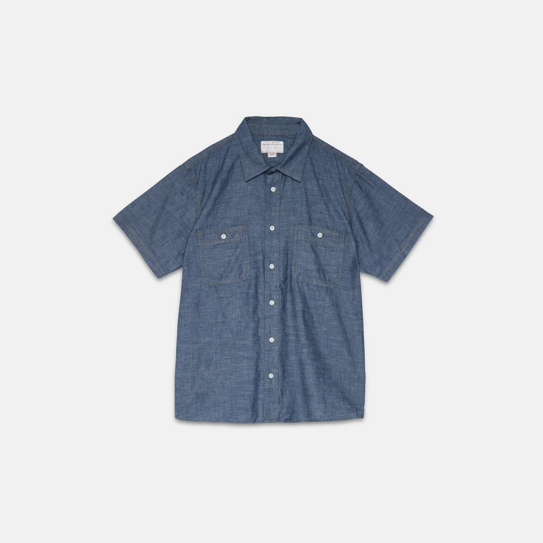SHORT SLEEVE CHAMBRAY SHIRT