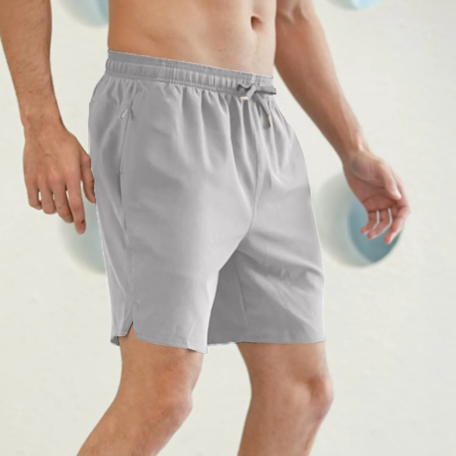 Shorts for Men Basketball Athletic Shorts Elastic Waist Drawstring Shorts Summer Beach Vacation Casual Shorts