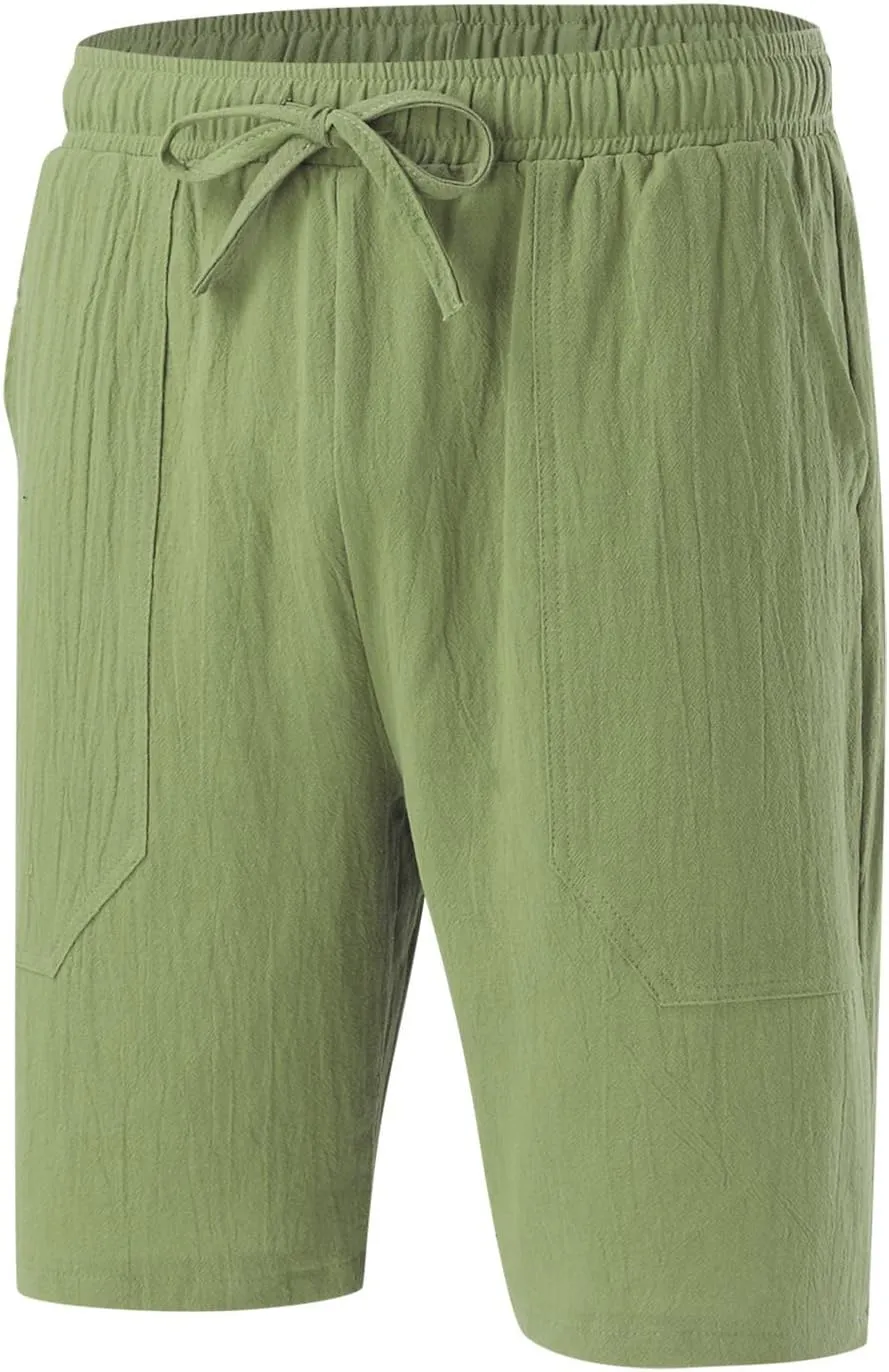 Shorts for Men Summer Beach Vacation Shorts Casual Elastic Waist Drawstring Shorts Relaxed Fit Outdoor Shorts