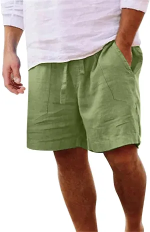 Shorts for Men Summer Beach Vacation Shorts Casual Elastic Waist Drawstring Shorts Relaxed Fit Outdoor Shorts