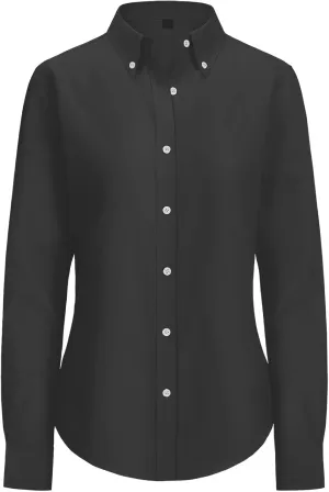 siliteelon Fitted Button Down Shirts for Women Oxford Shirt Cotton Dress Shirts Collared Long Sleeve Wrinkle Free Blouse Tops
