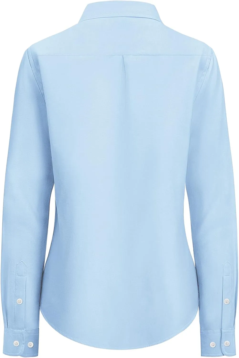 siliteelon Fitted Button Down Shirts for Women Oxford Shirt Cotton Dress Shirts Collared Long Sleeve Wrinkle Free Blouse Tops