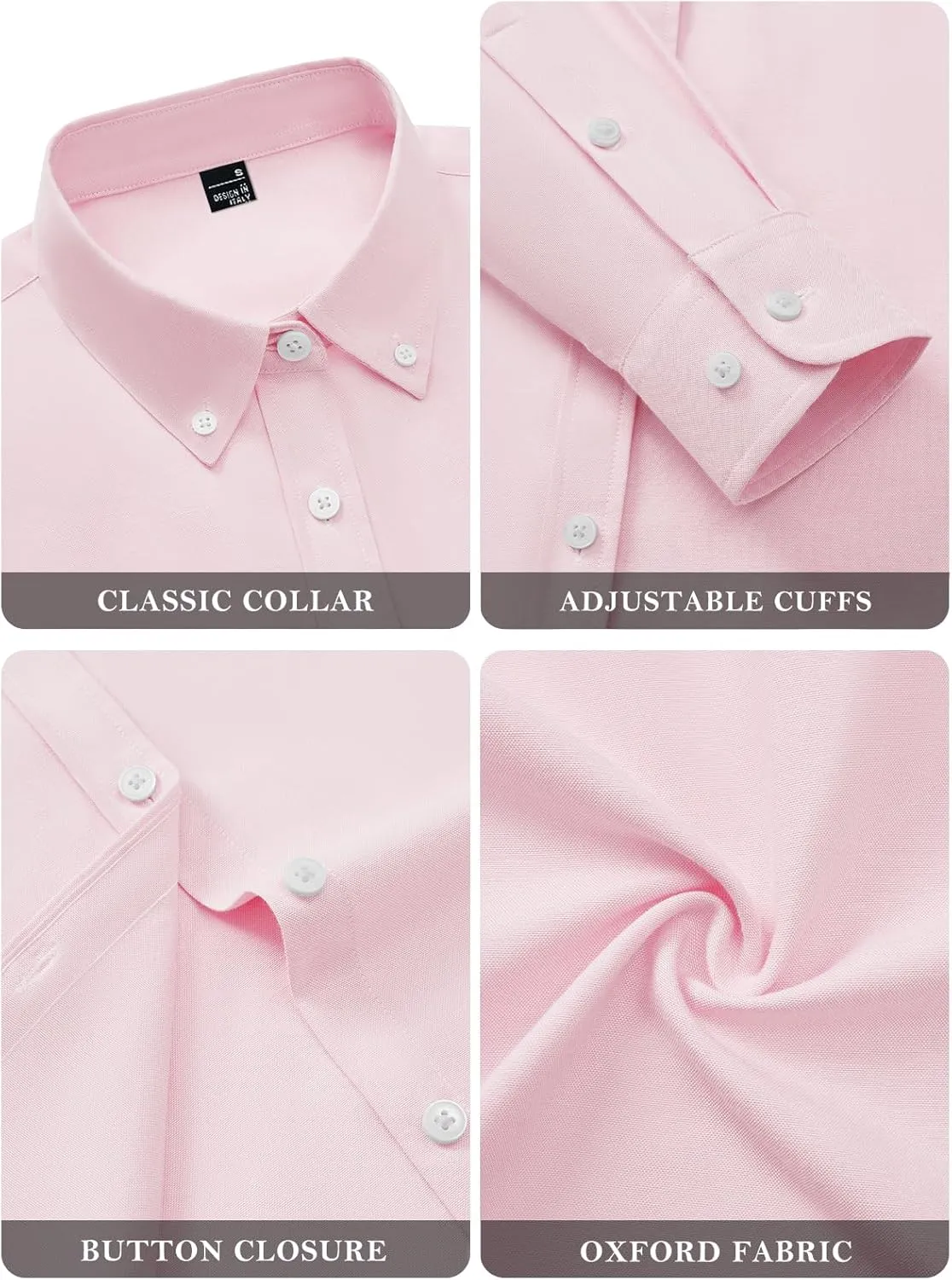 siliteelon Fitted Button Down Shirts for Women Oxford Shirt Cotton Dress Shirts Collared Long Sleeve Wrinkle Free Blouse Tops