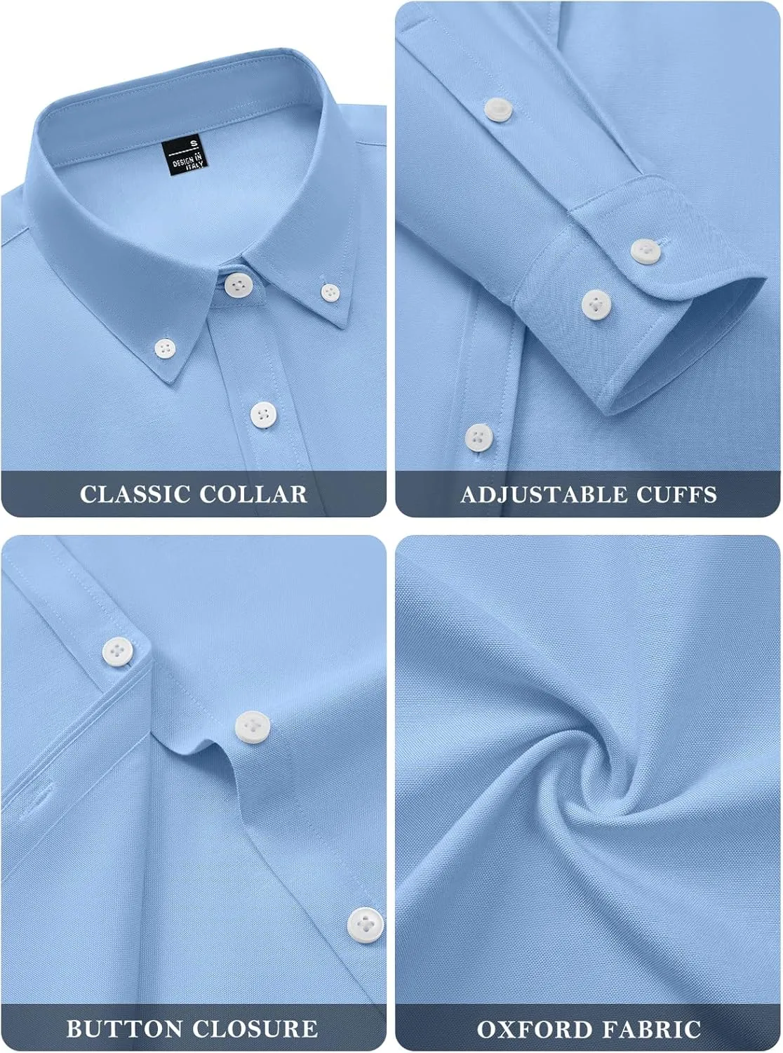 siliteelon Fitted Button Down Shirts for Women Oxford Shirt Cotton Dress Shirts Collared Long Sleeve Wrinkle Free Blouse Tops