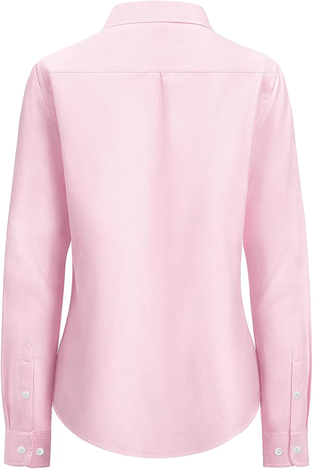 siliteelon Fitted Button Down Shirts for Women Oxford Shirt Cotton Dress Shirts Collared Long Sleeve Wrinkle Free Blouse Tops