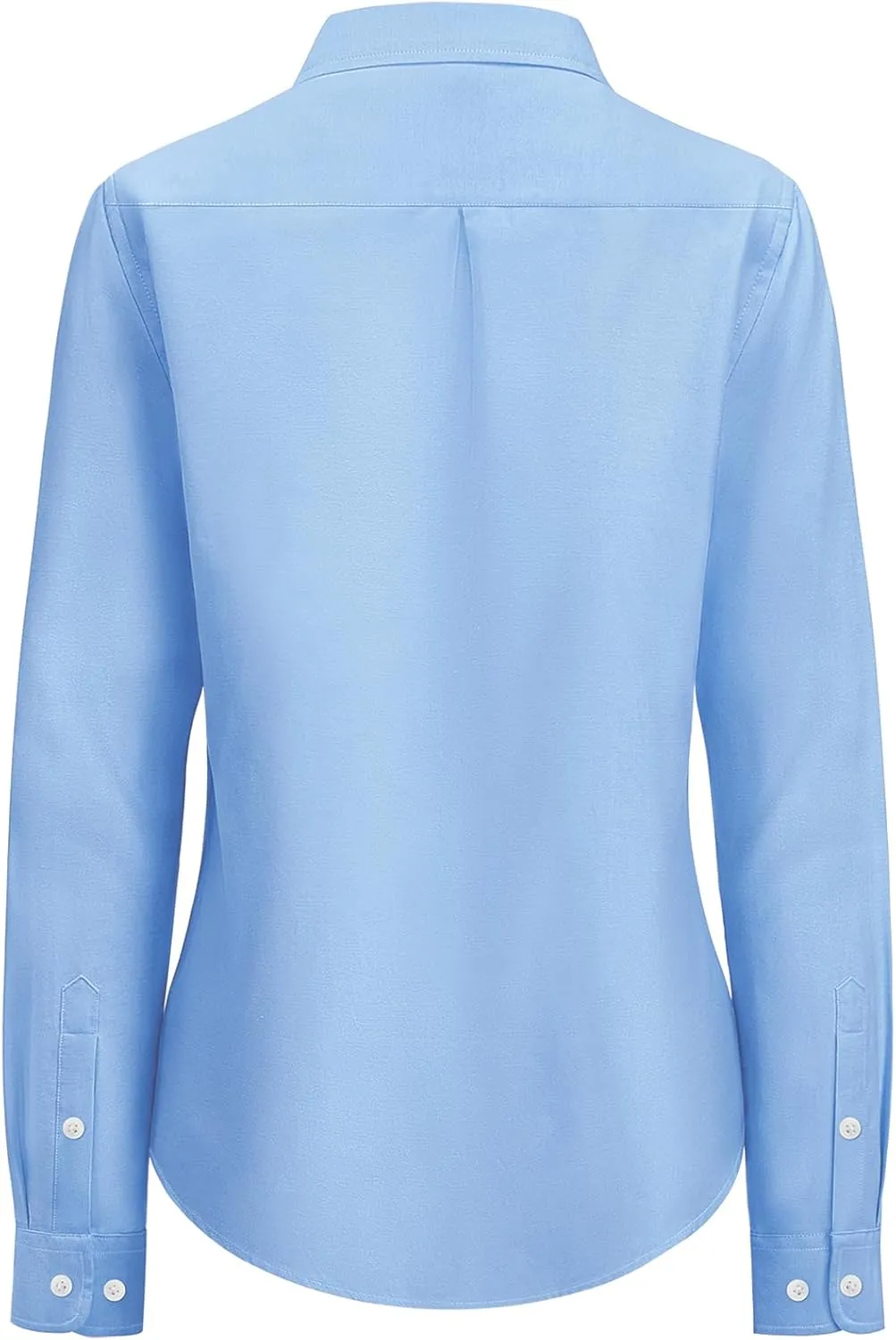 siliteelon Fitted Button Down Shirts for Women Oxford Shirt Cotton Dress Shirts Collared Long Sleeve Wrinkle Free Blouse Tops