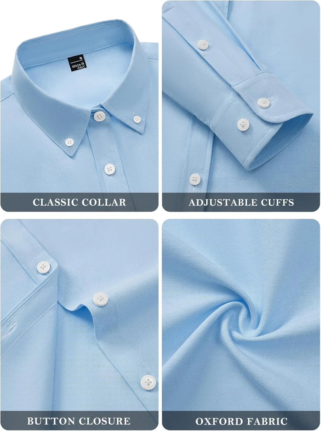 siliteelon Fitted Button Down Shirts for Women Oxford Shirt Cotton Dress Shirts Collared Long Sleeve Wrinkle Free Blouse Tops