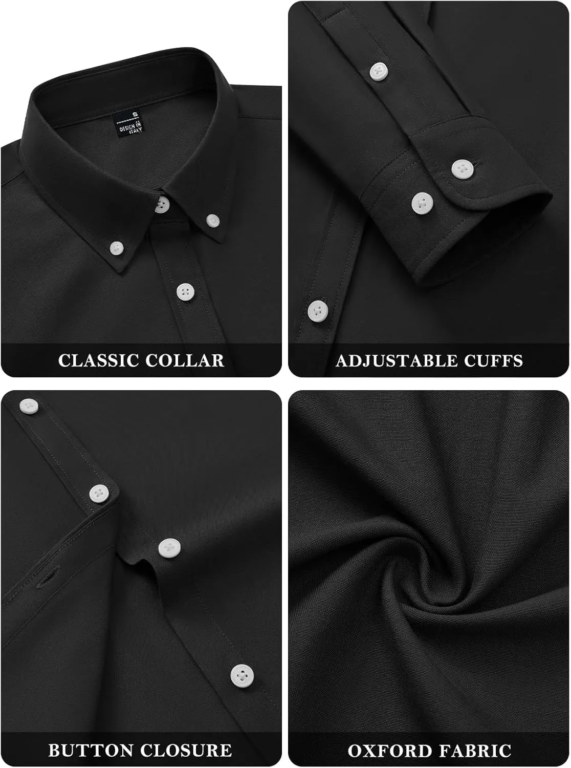 siliteelon Fitted Button Down Shirts for Women Oxford Shirt Cotton Dress Shirts Collared Long Sleeve Wrinkle Free Blouse Tops