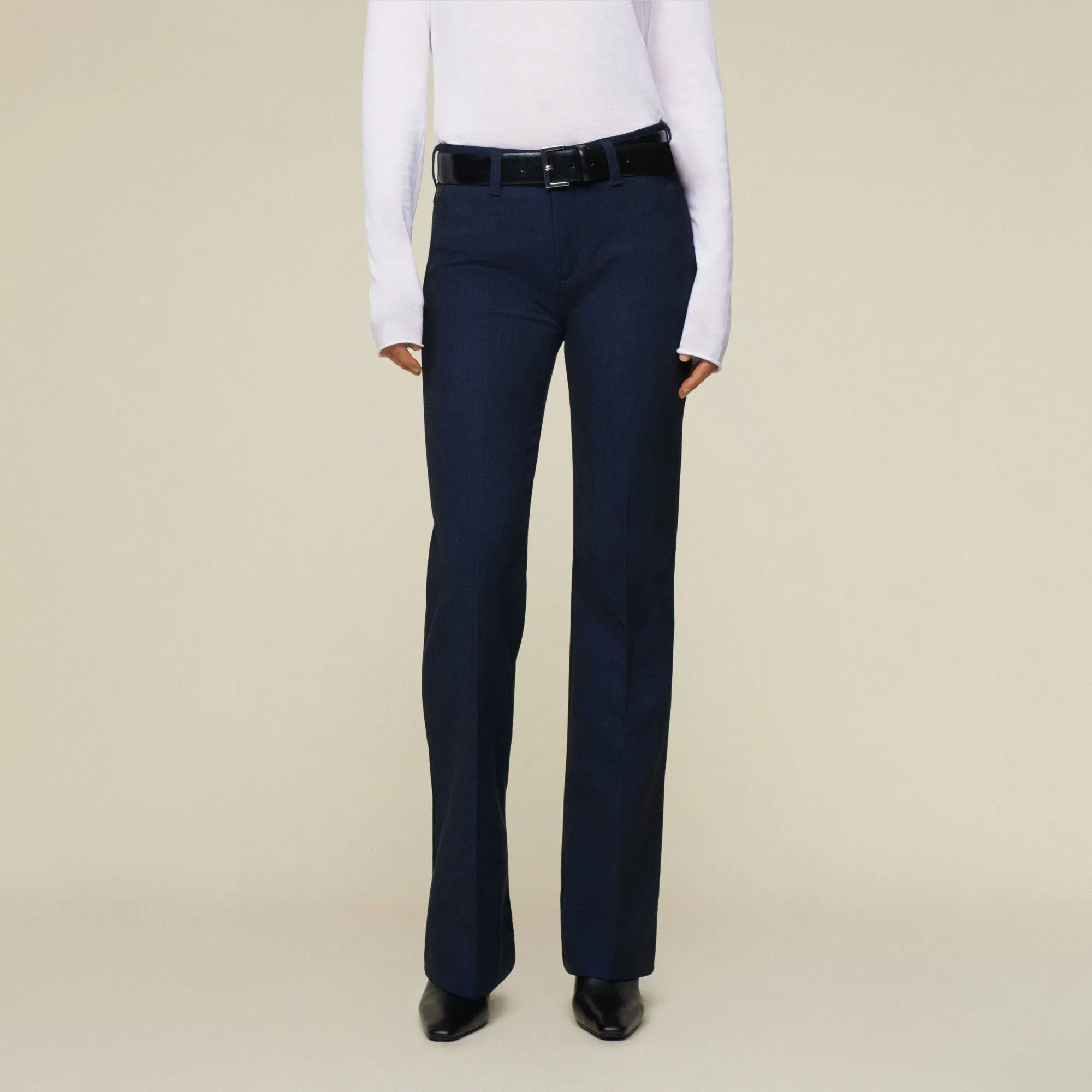 Silvia Suple Roble Wool - High Rise Flare