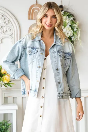 Simple Light Wash Trucker Jacket