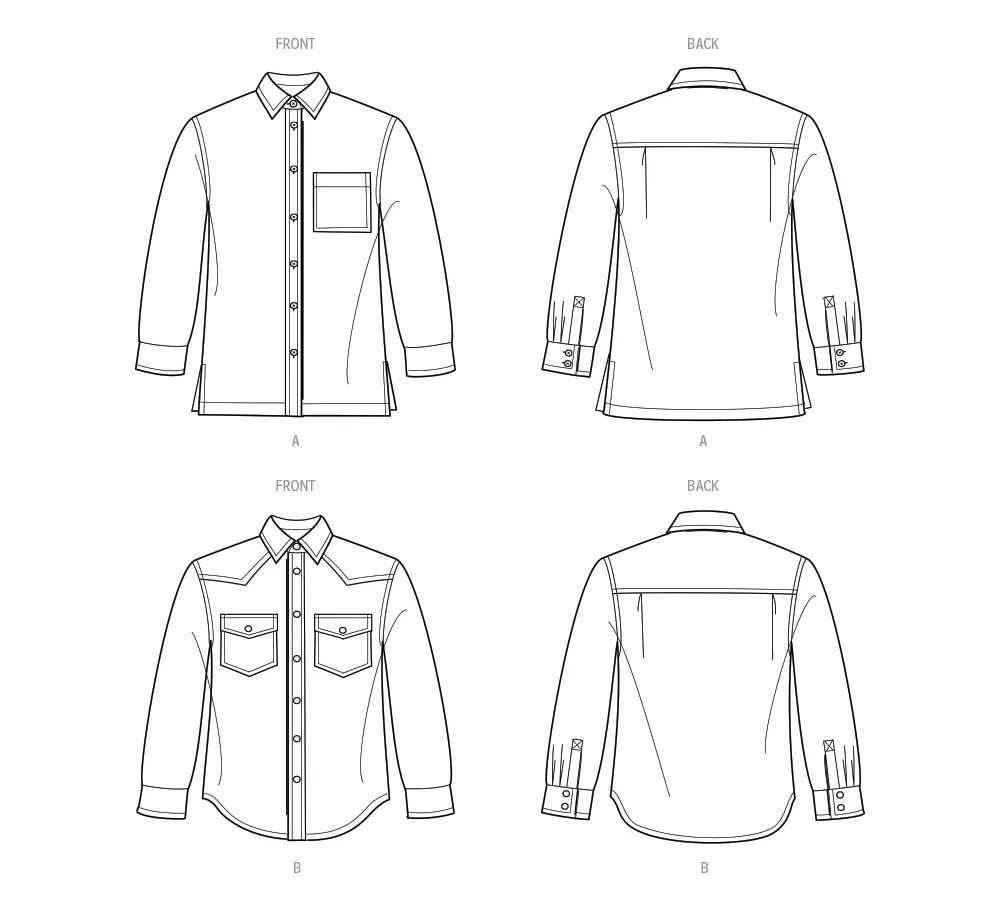 Simplicity Sewing Pattern 9859 Plus Size Unisex Shirts