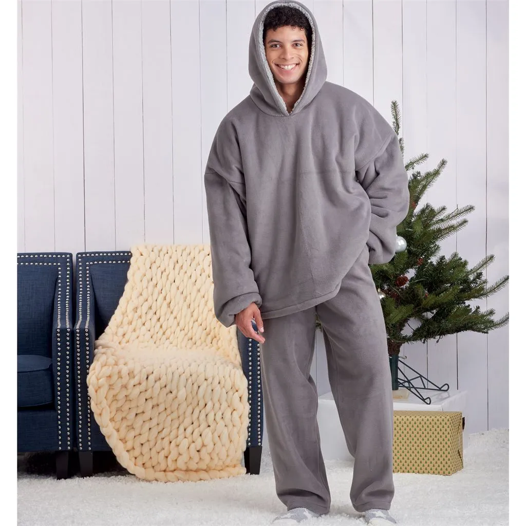 Simplicity Sewing Pattern S9456 Unisex Oversized Hoodies, Pants and Booties
