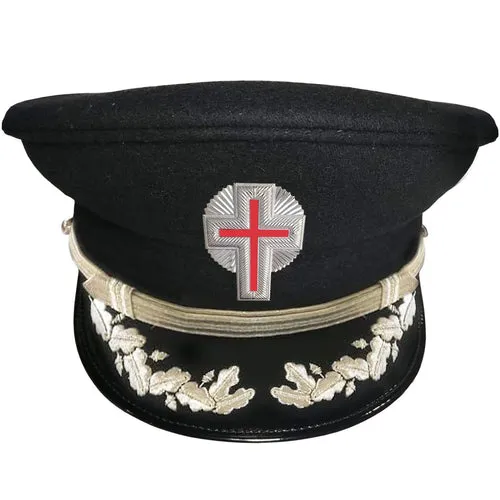 SIR KNIGHT KNIGHTS TEMPLAR  CAP - SILVER VINEWORK