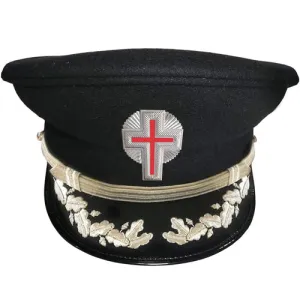 SIR KNIGHT KNIGHTS TEMPLAR  CAP - SILVER VINEWORK