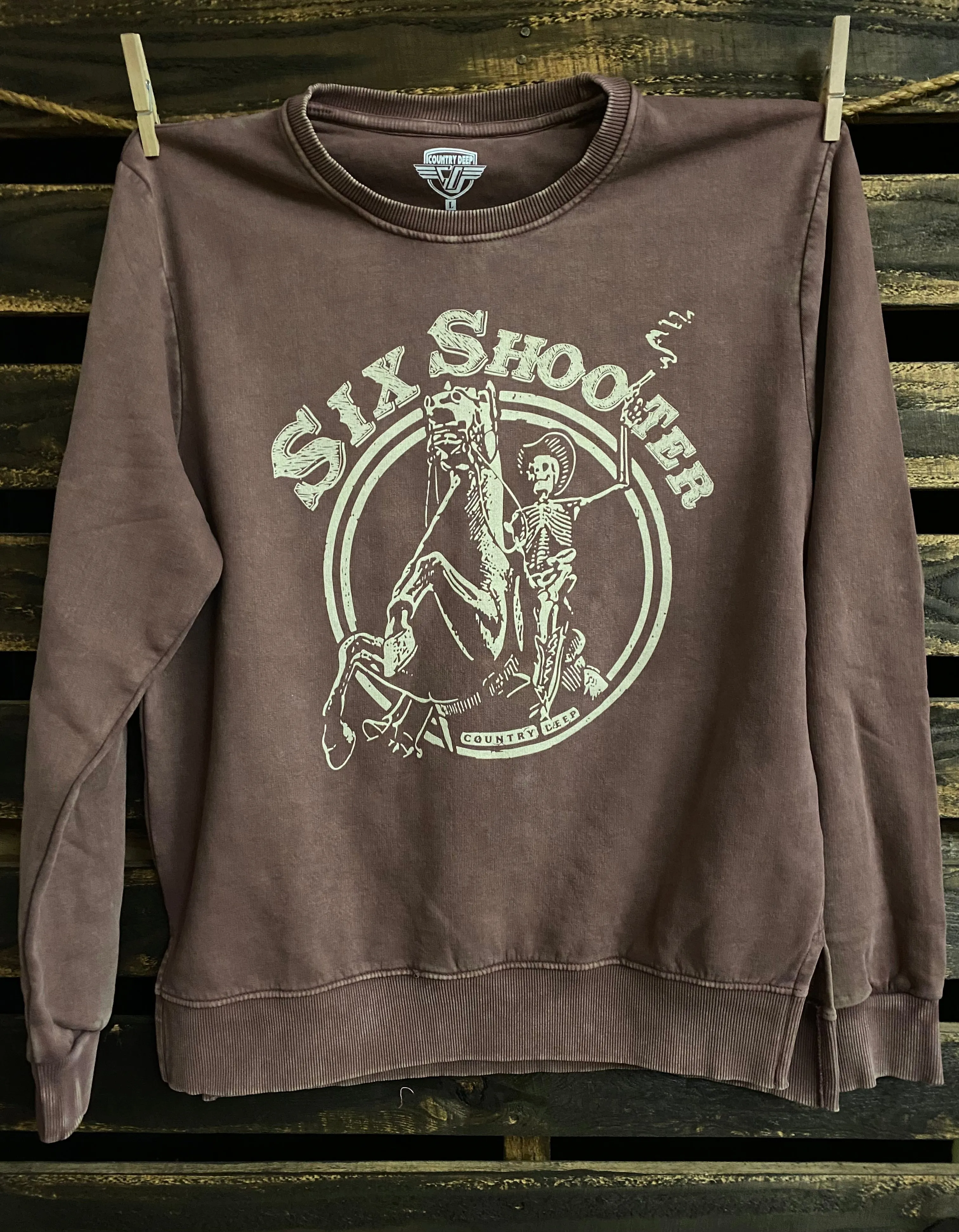 Six Shooter Acid Wash Relaxed fit Sweatshirt