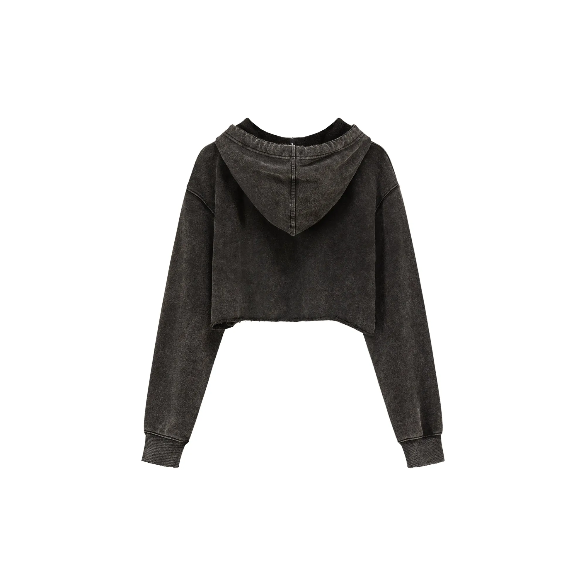 Size Doesnt Matter Vintage Crop Hoodie
