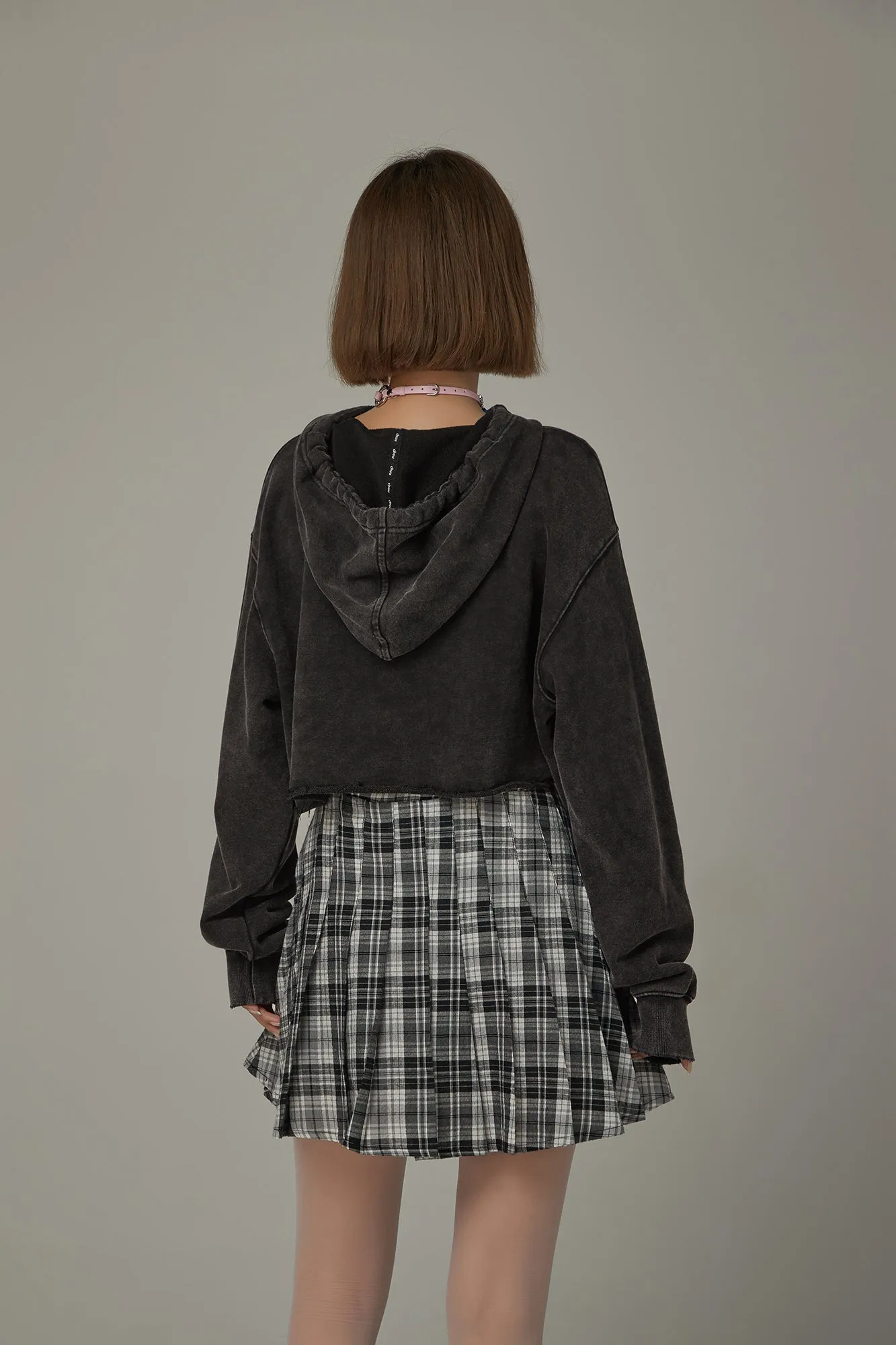 Size Doesnt Matter Vintage Crop Hoodie