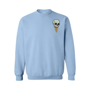 Skull Ice Cream Embroidered Crewneck Sweater