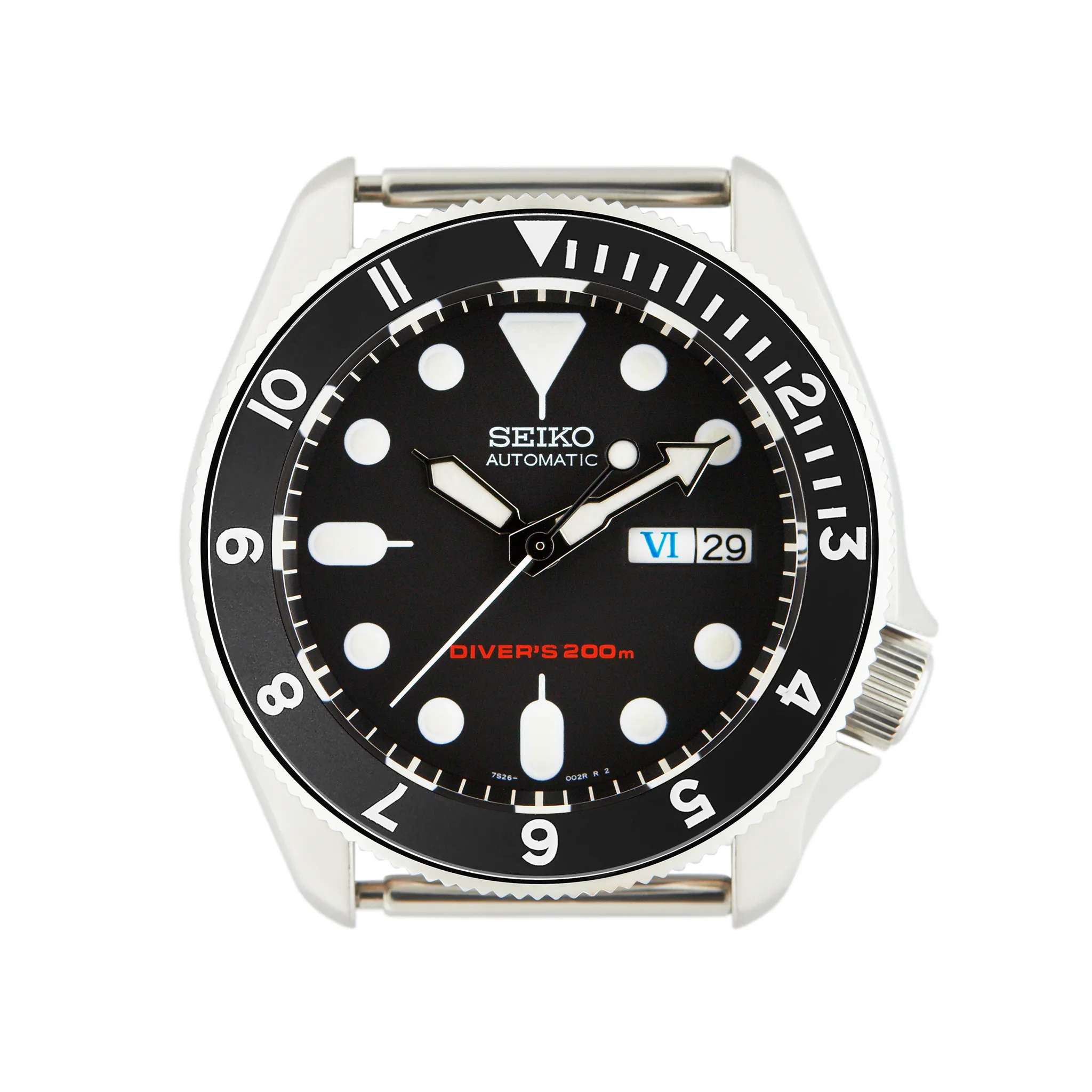 SKX007/SRPD Ceramic Bezel Insert: Milspec Style Black