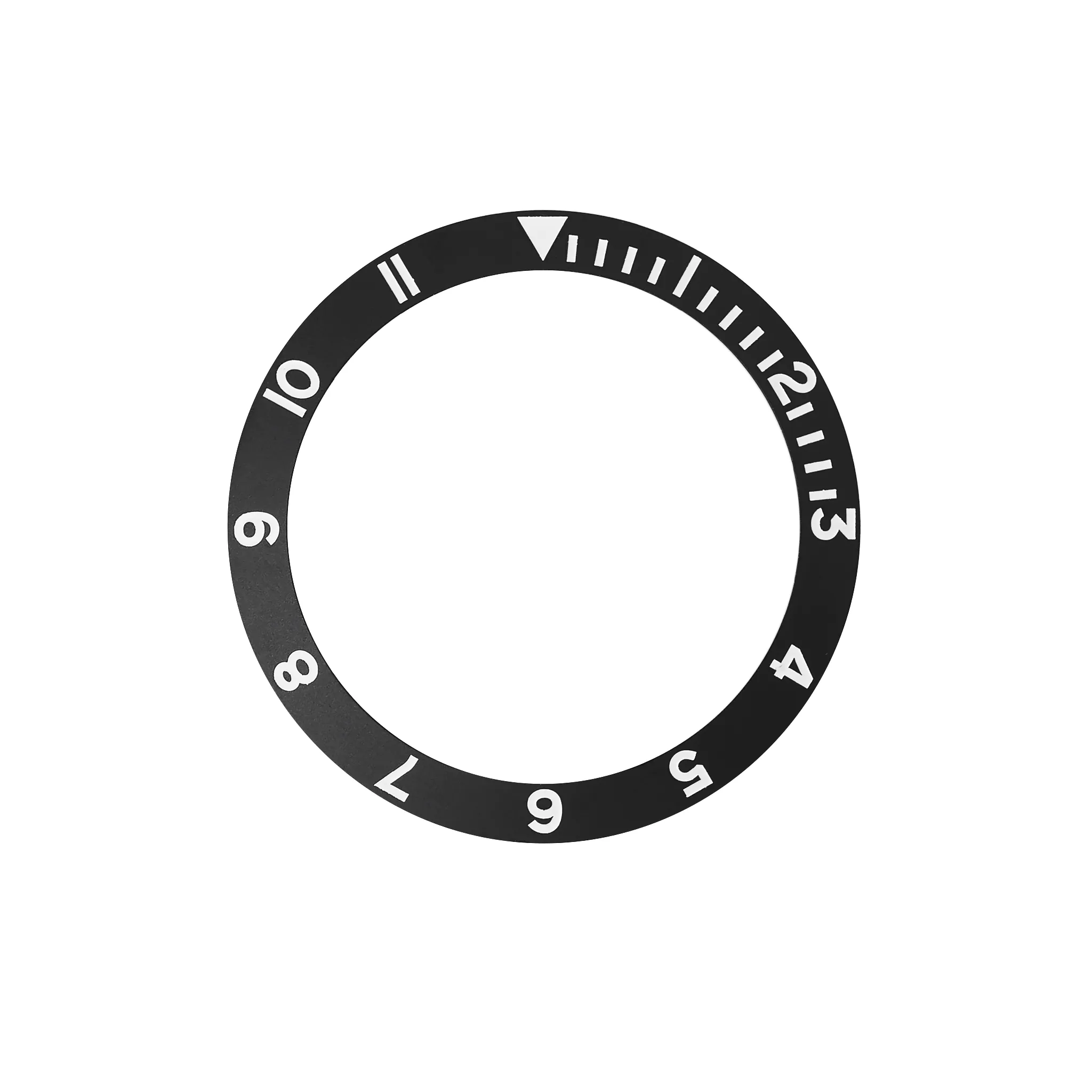 SKX007/SRPD Ceramic Bezel Insert: Milspec Style Black