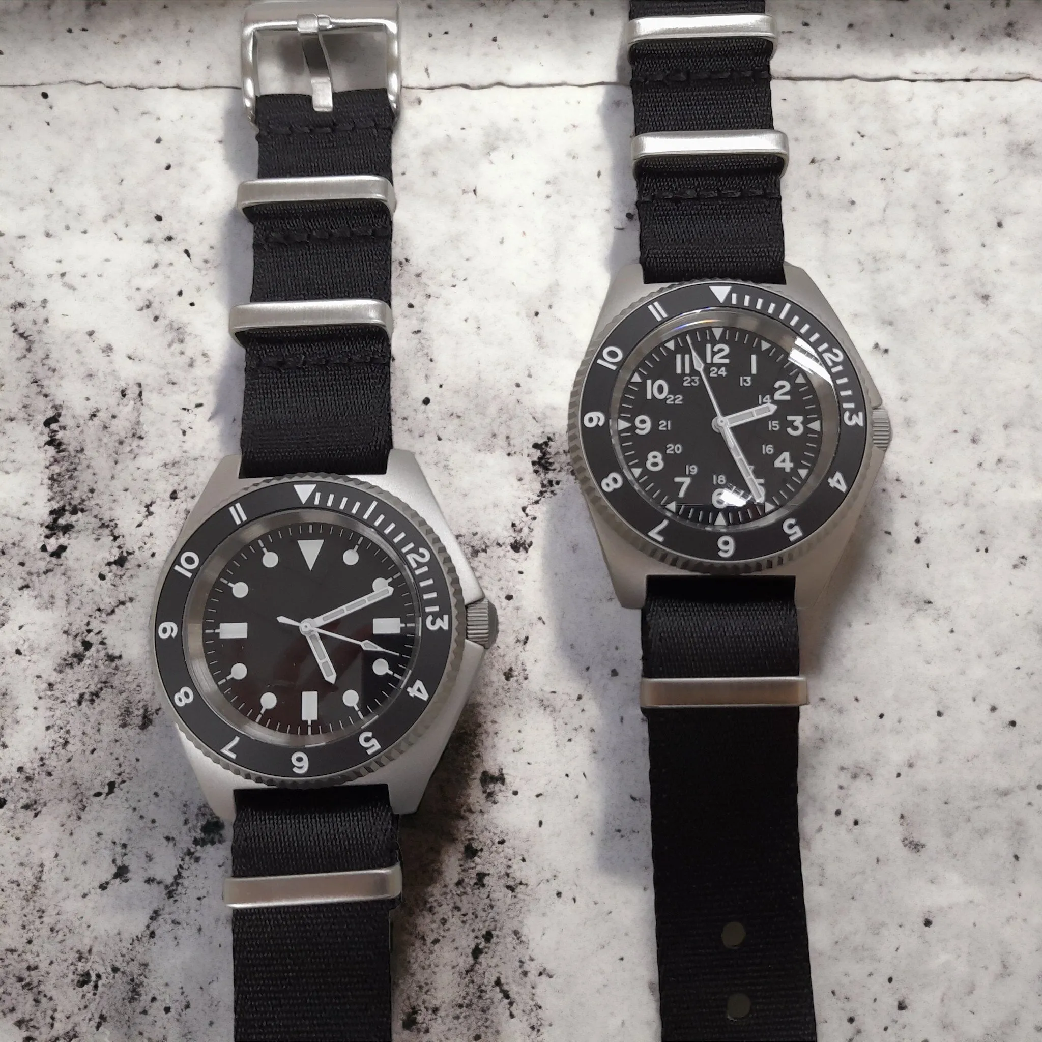 SKX007/SRPD Ceramic Bezel Insert: Milspec Style Black