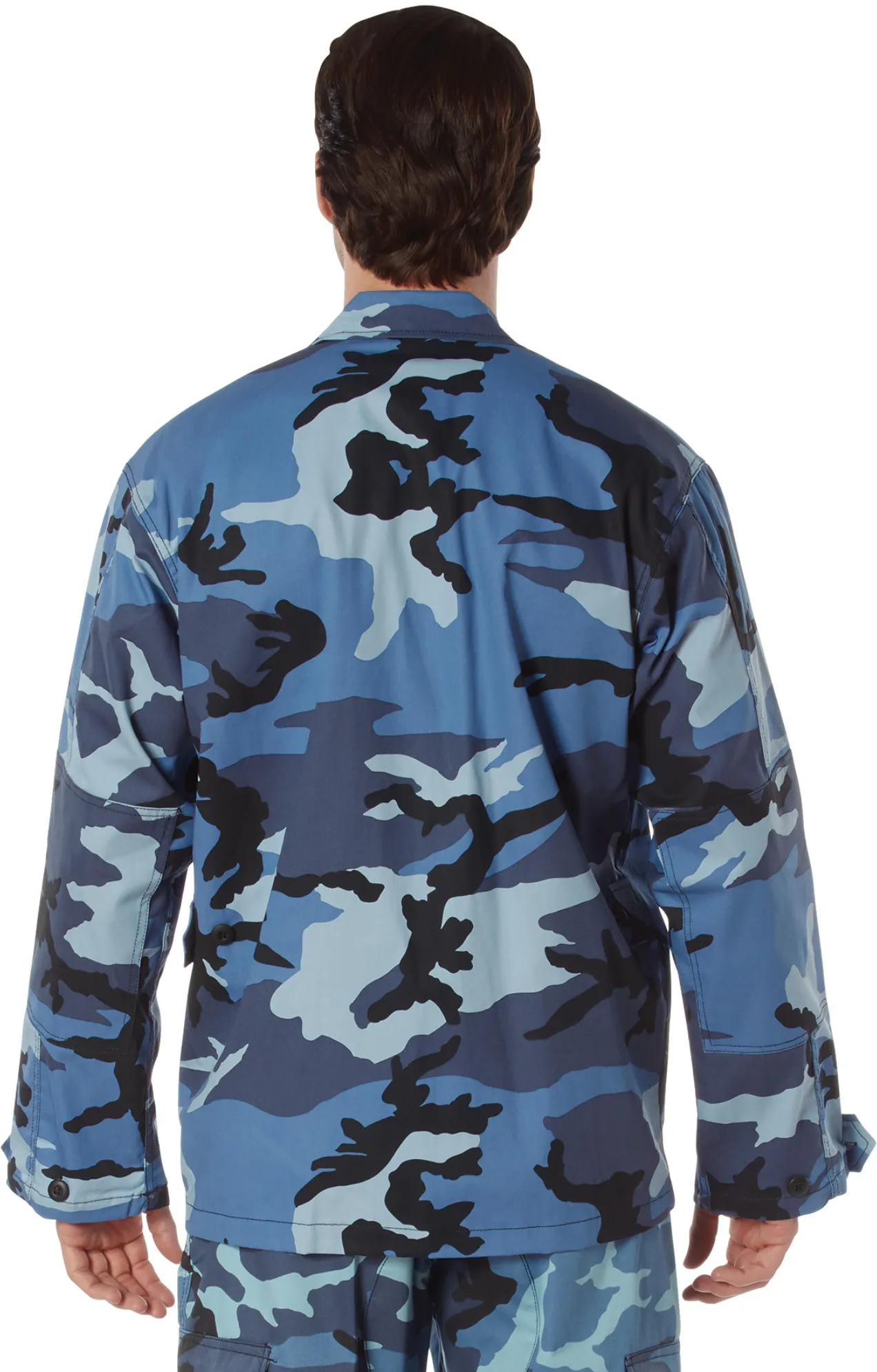 Sky Blue Camouflage - Military BDU Shirt - Polyester Cotton Twill
