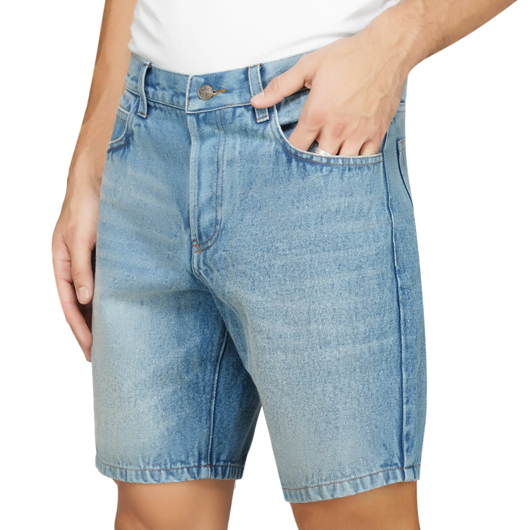 SLAY. Men's Enzyme Wash Denim Shorts