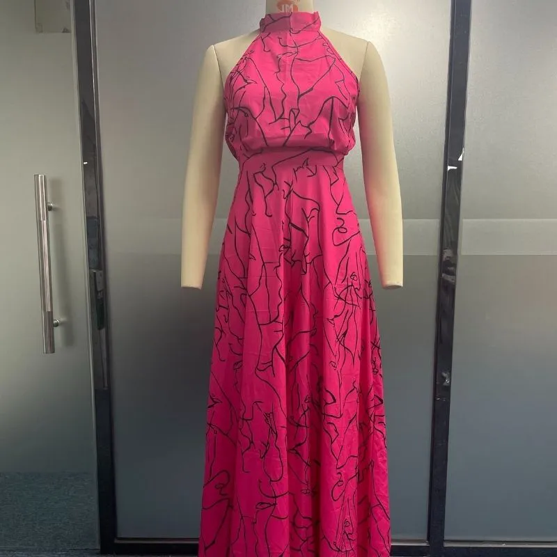 Sleeveless Art Print Jumpsuit