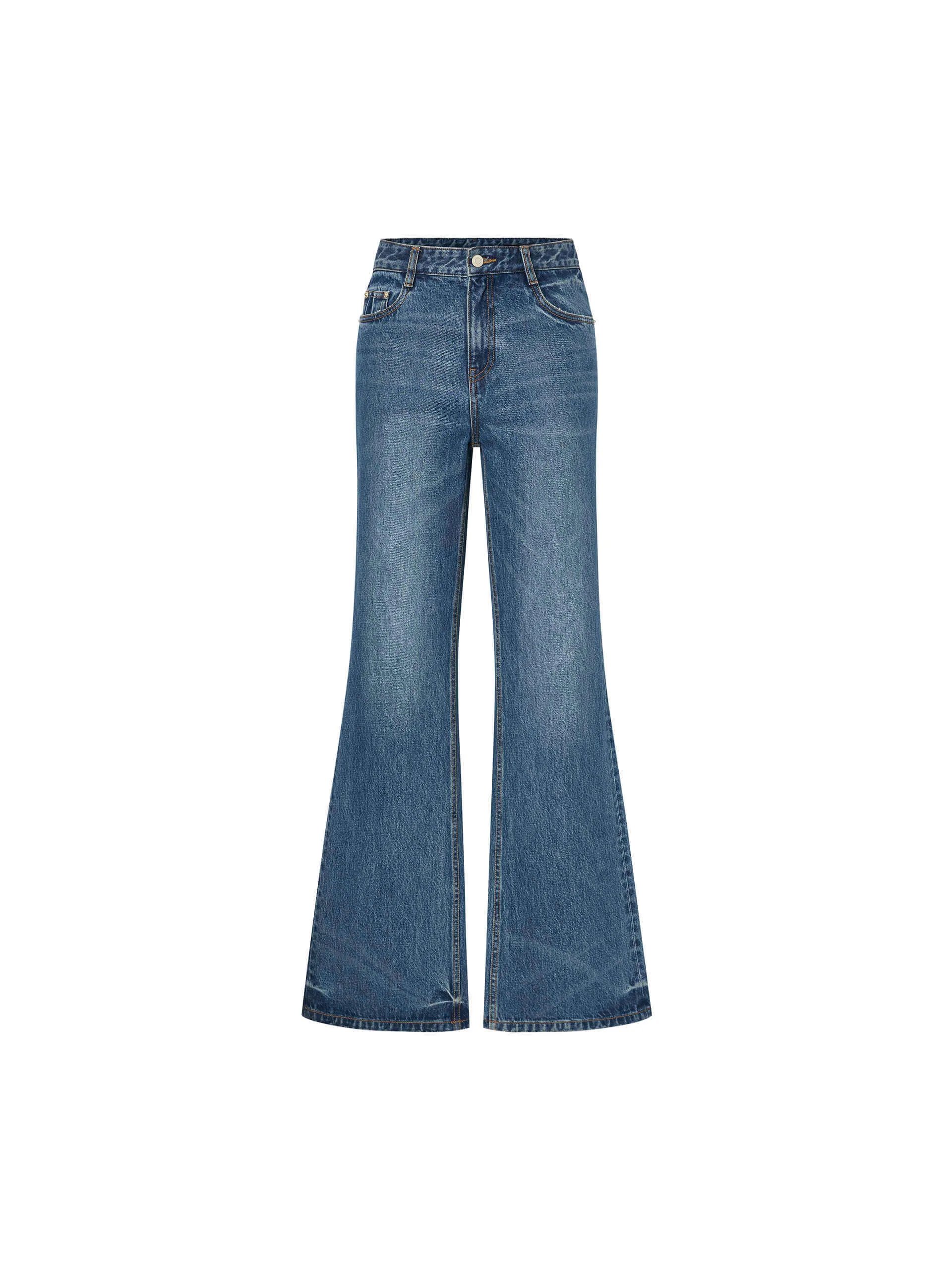 Slightly Flared Cotton Jeans