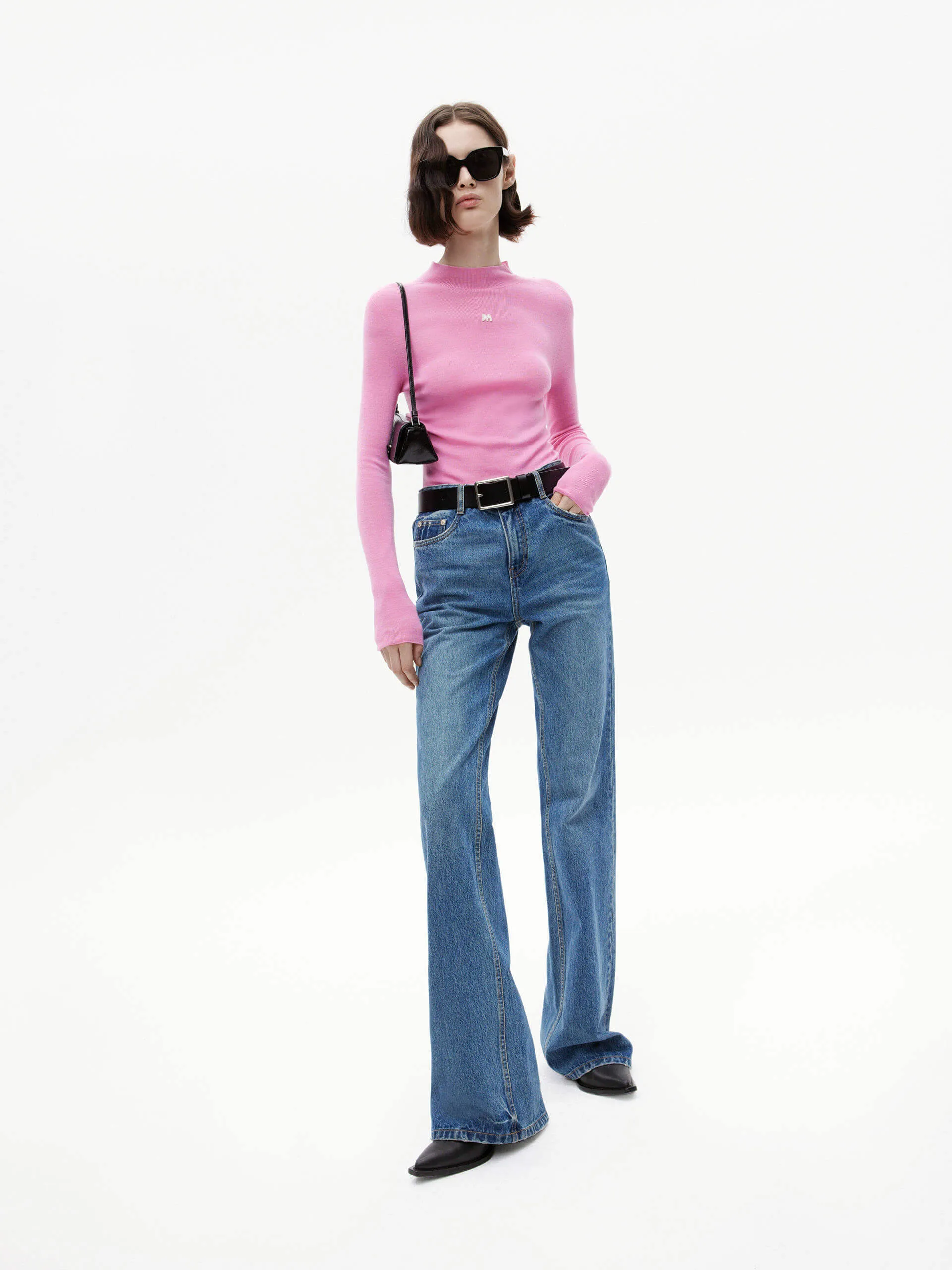 Slightly Flared Cotton Jeans