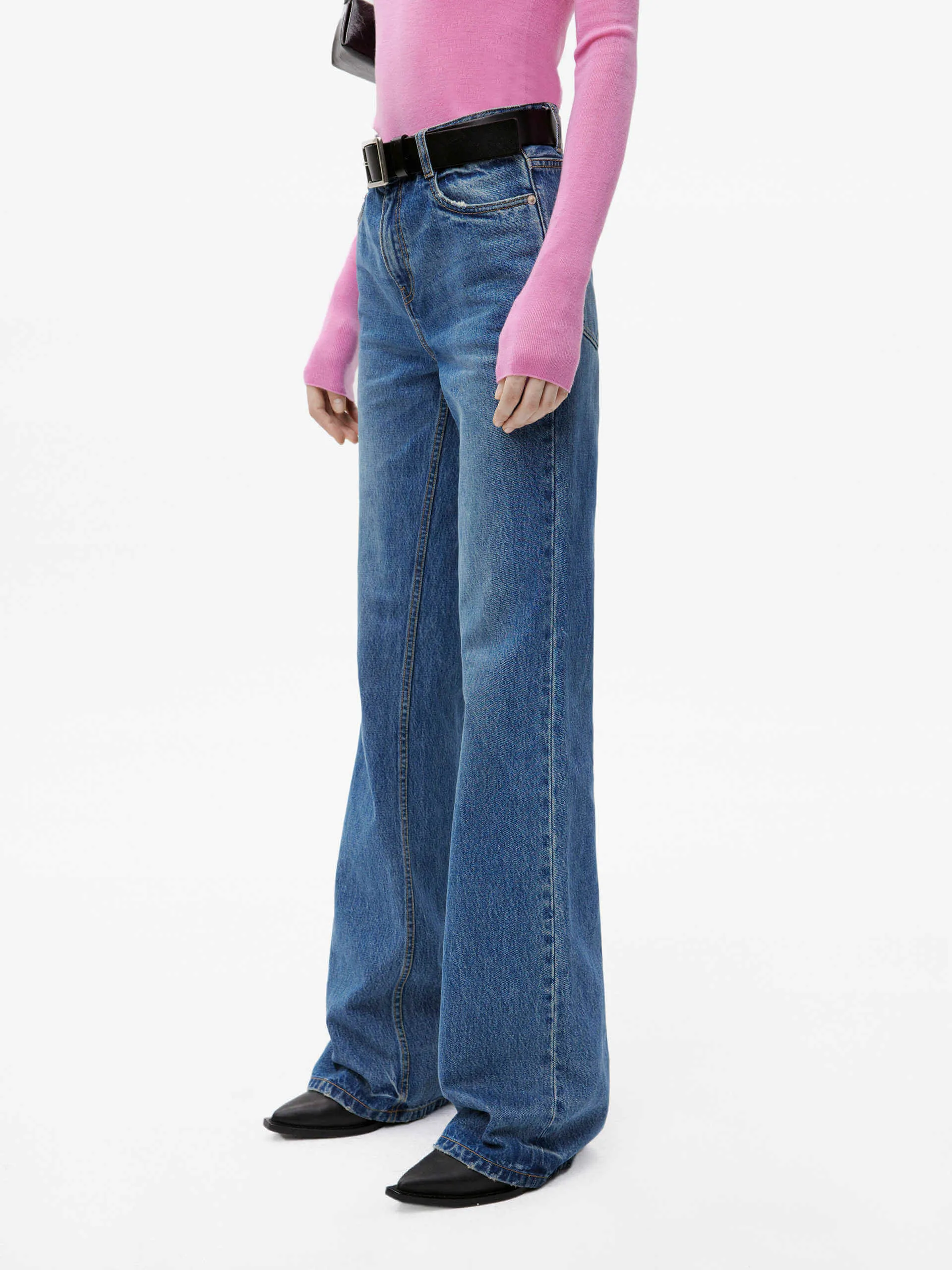 Slightly Flared Cotton Jeans