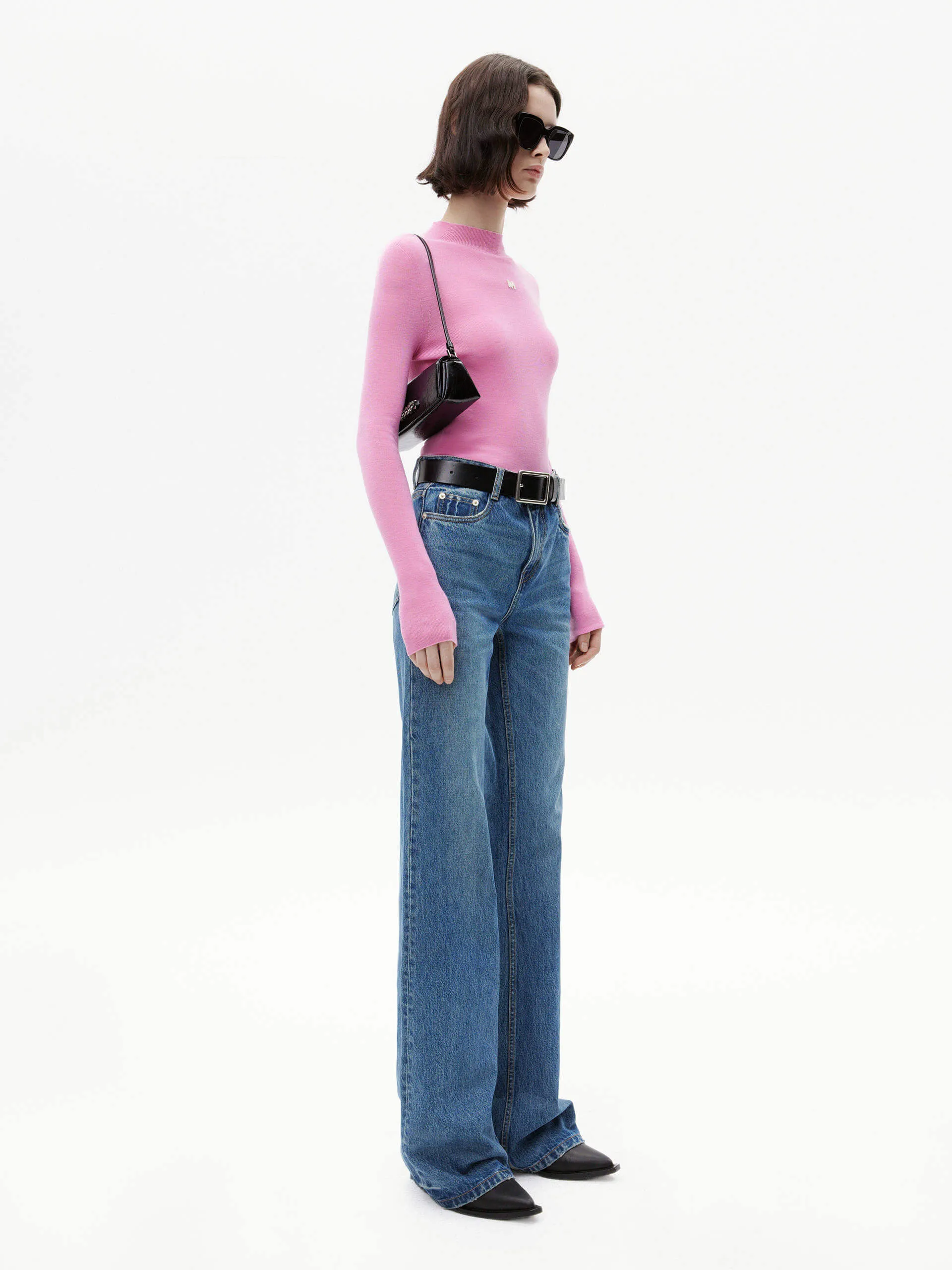 Slightly Flared Cotton Jeans