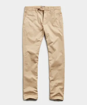Slim Fit Tab Front Stretch Chino in Khaki