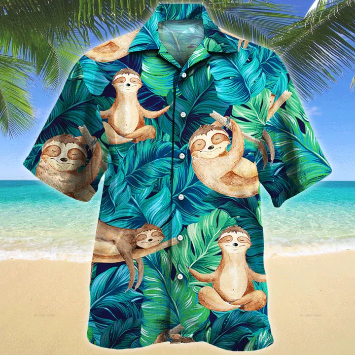 Sloth Lovers Gift Hawaiian Shirt, Animal Hawaiian Shirt Men, women, Gift for Sloth lovers