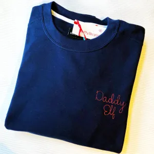SMALL - Embroidered Daddy Elf Sweatshirt - SAMPLE