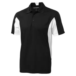 Snag Resistant Colour Block Sport Shirt Black-Iron Grey