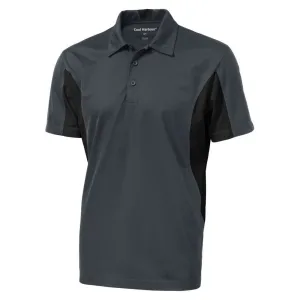 Snag Resistant Colour Block Sport Shirt Iron Grey-Black