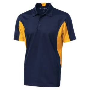 Snag Resistant Colour Block Sport Shirt True Navy-Gold