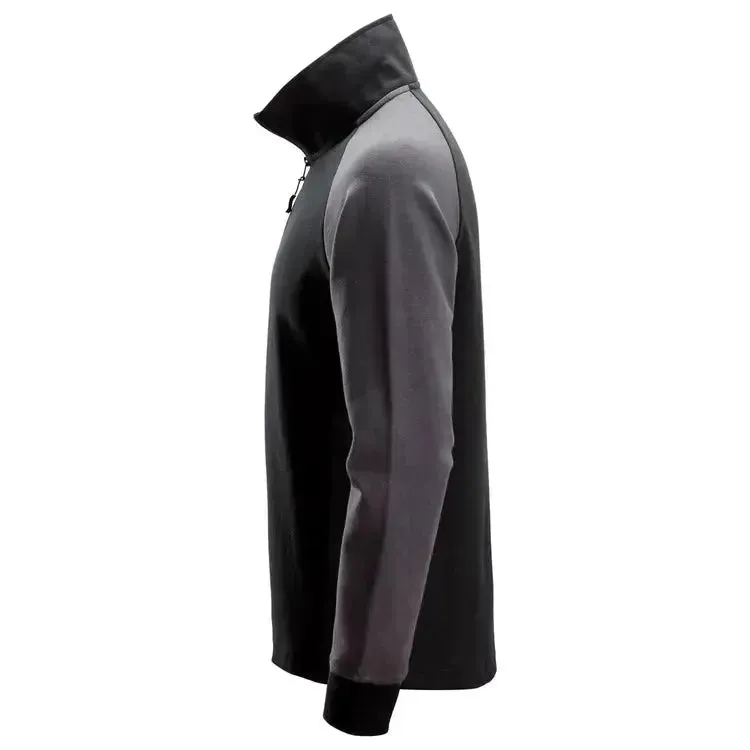 Snickers 2841 Two coloured 1/2 zipped Sweatshirt - Black