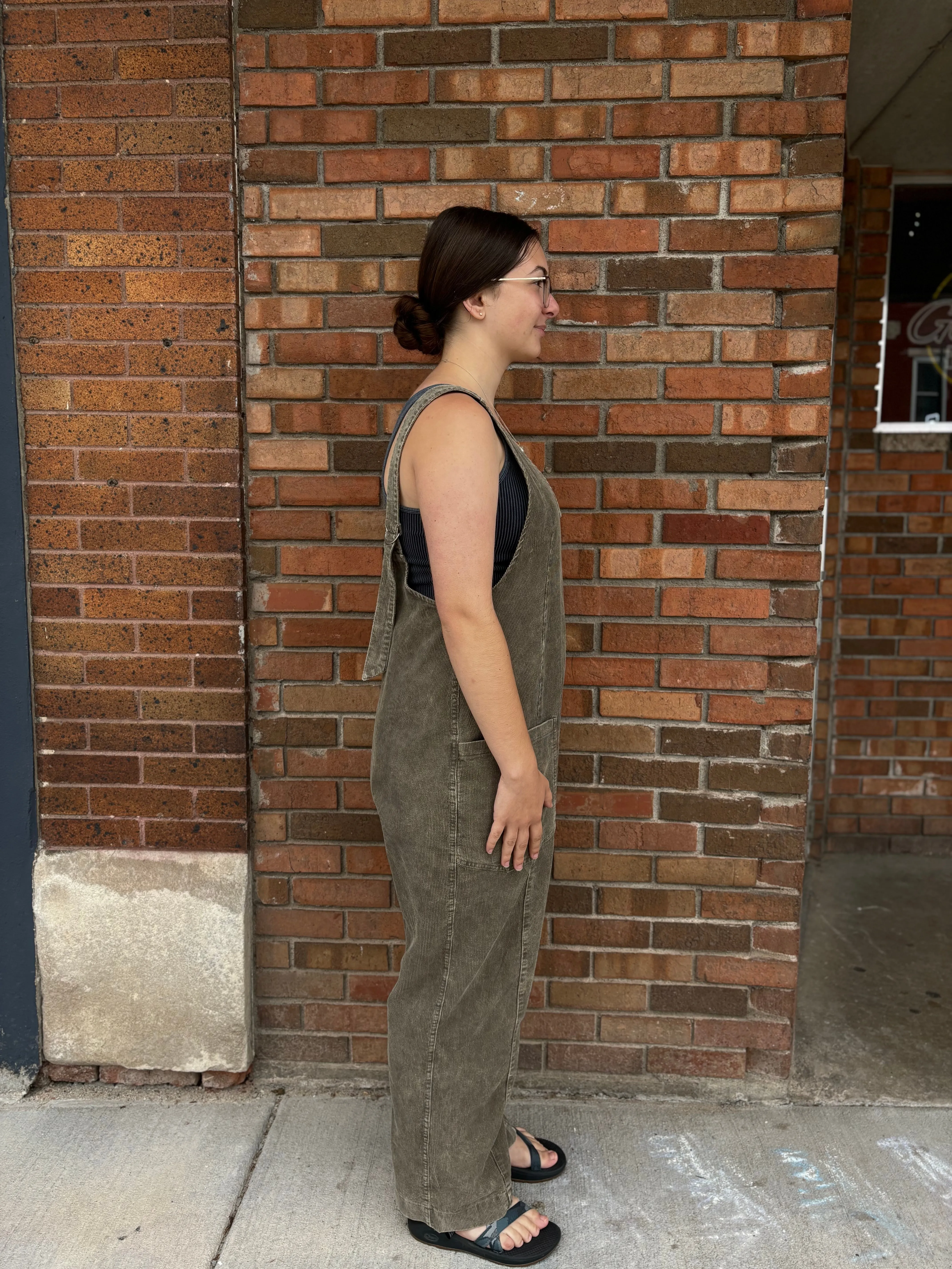 Snow Wash Corduroy Overall