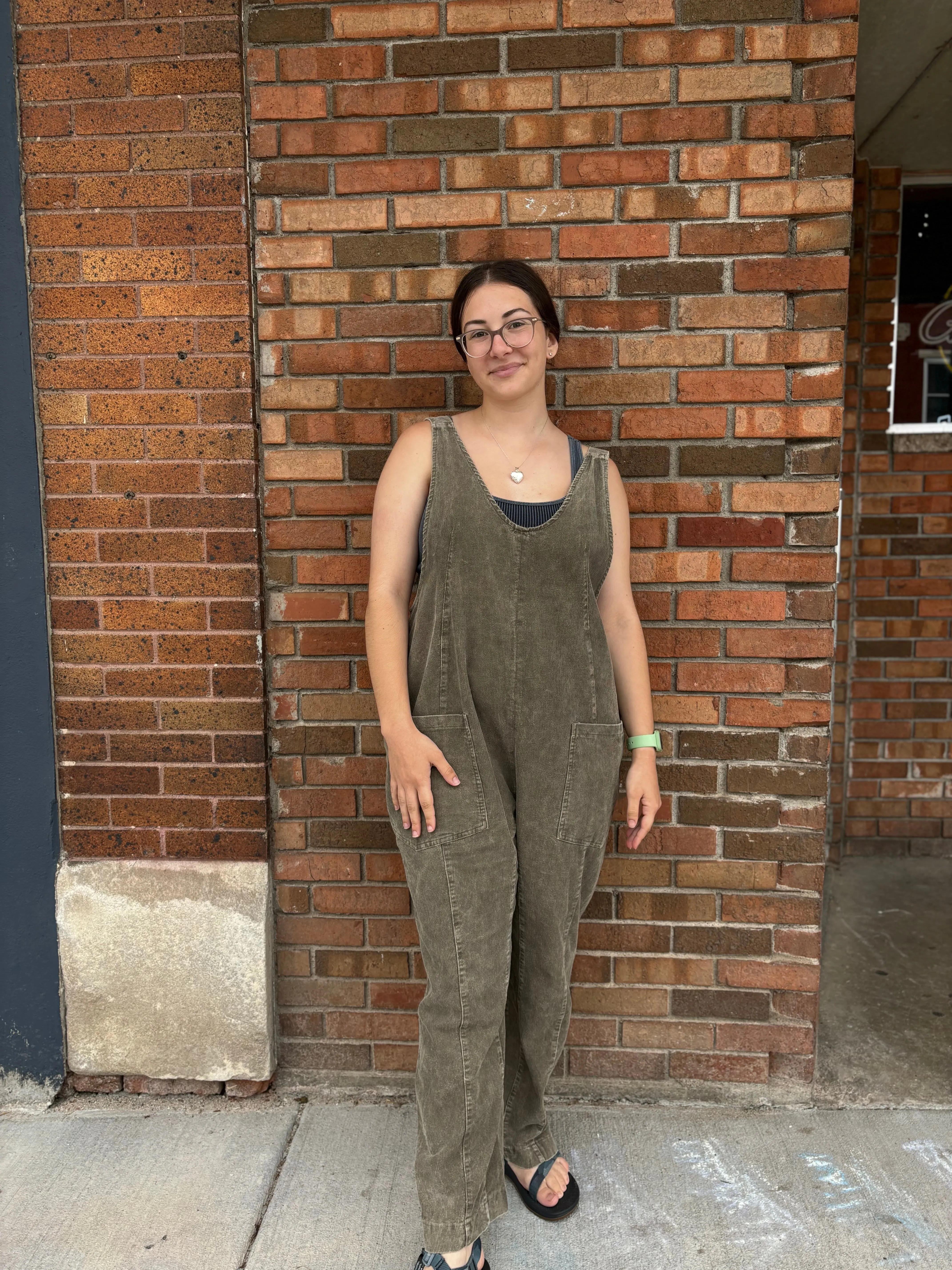 Snow Wash Corduroy Overall