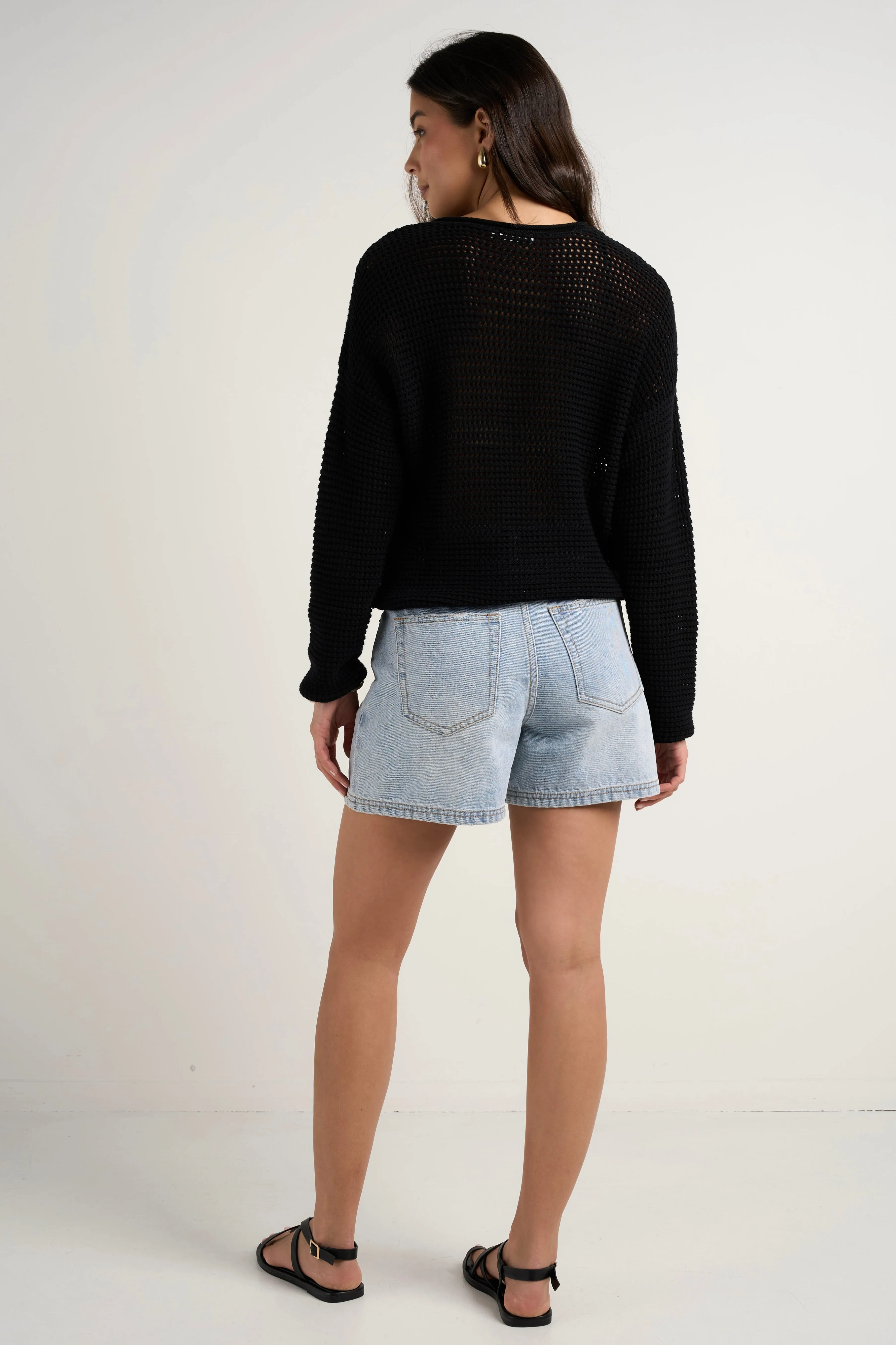 Social Beach Blue Denim Shorts