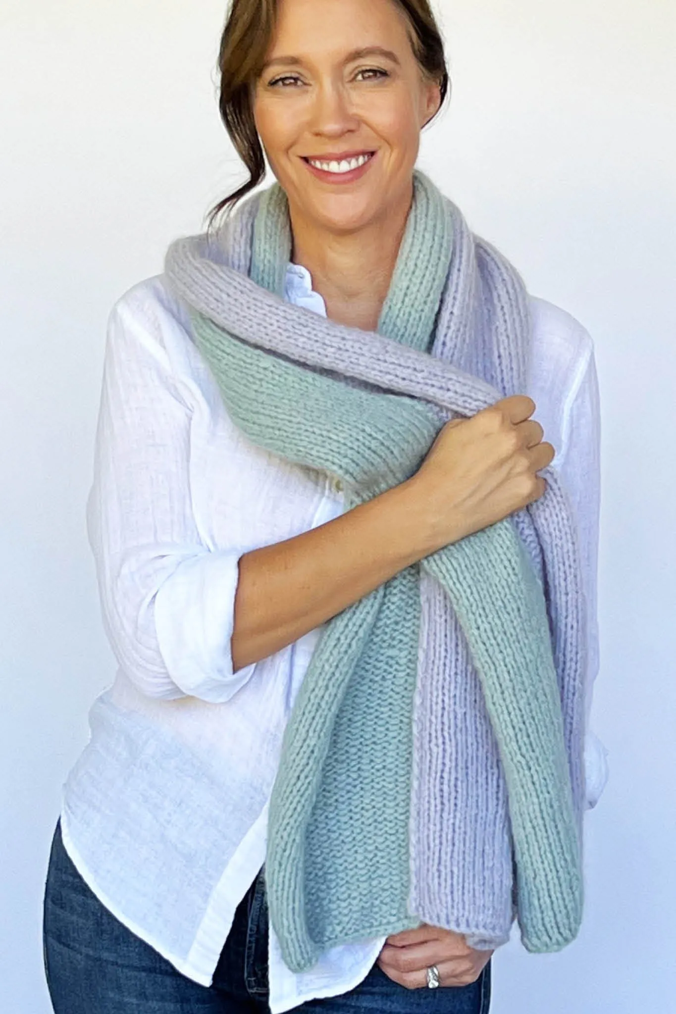 Sophia Cozy Scarf Designer Knitting Kit