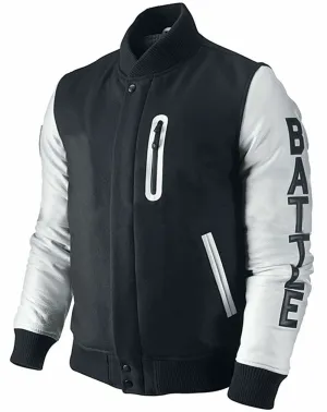 Spine Spark M. Jordan KOBE Destroyer Black XXIV Varsity White Leather Sleeves