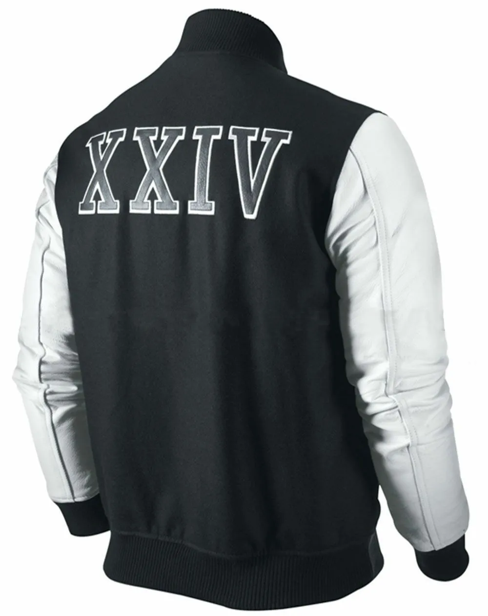 Spine Spark M. Jordan KOBE Destroyer Black XXIV Varsity White Leather Sleeves