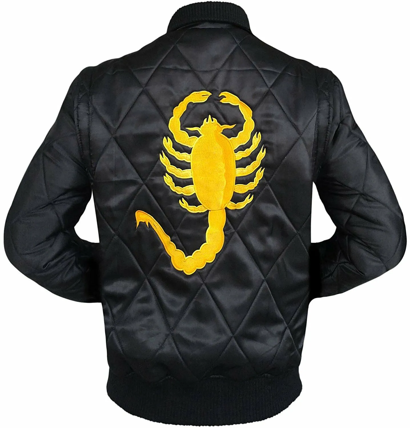 Spine Spark Scorpion Drive Ryan Gosling Black Satin Jacket