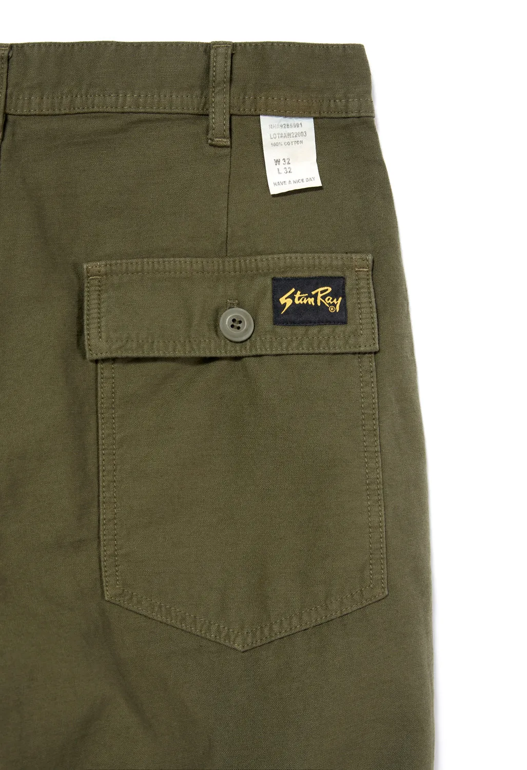 Stan Ray Men's Fat Pants - Dark Olive Sateen