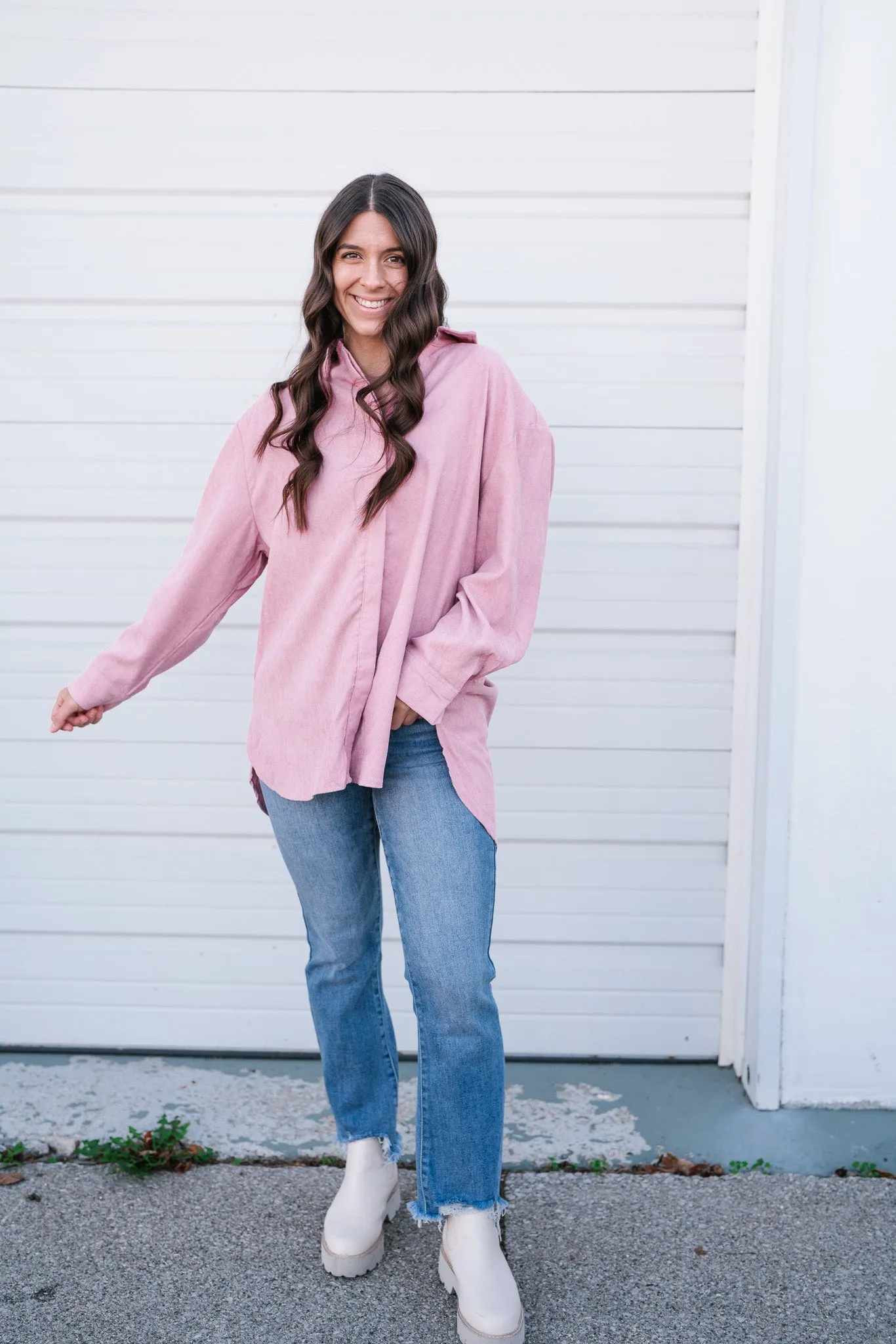 Stay Easy Corduroy Button Up